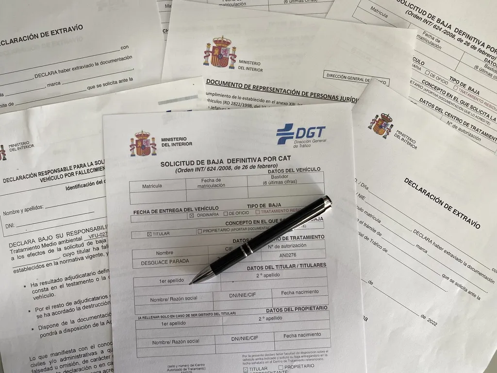 Documentos para realizar una Baja Definitiva